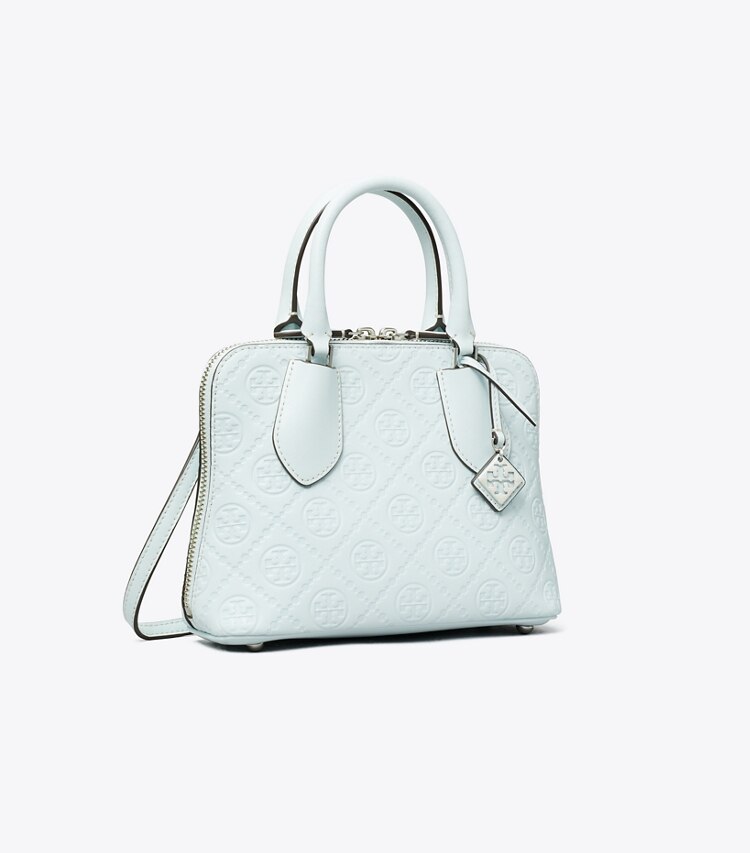 Tory Burch designer crossbody bags Mini Swing Henkeltasche aus Leder mit T-Monogramm in Ice Blue angle