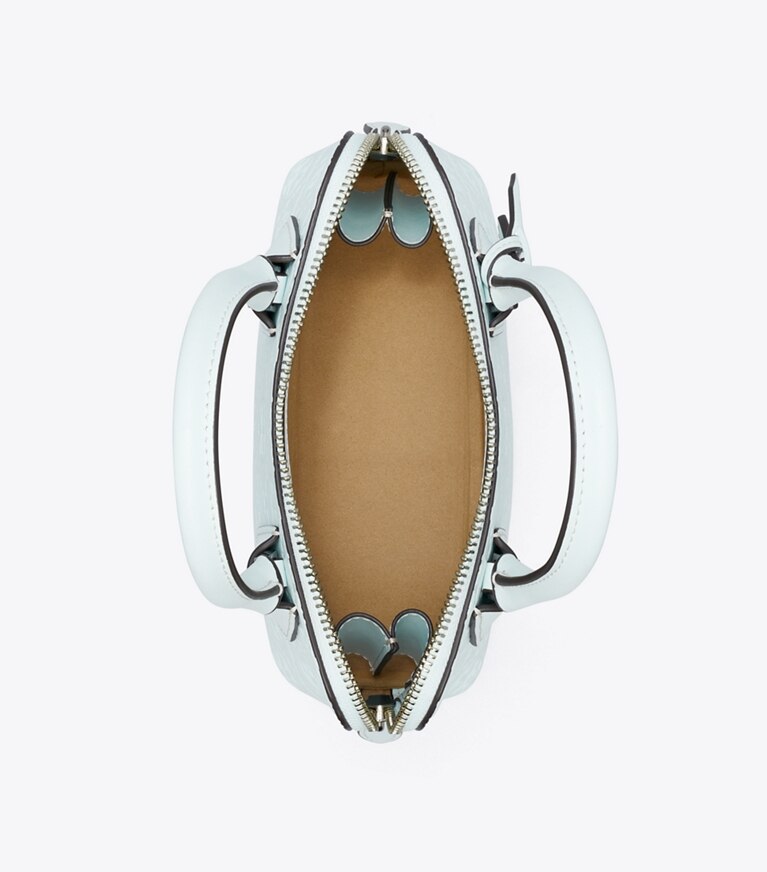 Tory Burch designer crossbody bags Mini Swing Henkeltasche aus Leder mit T-Monogramm in Ice Blue angle