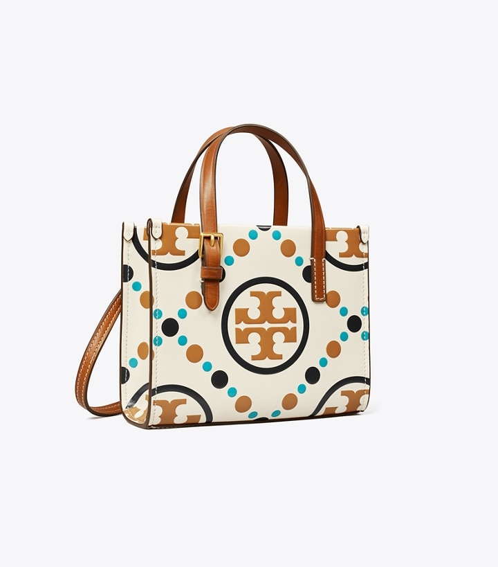 Mini T Monogram Contrast Embossed Square Tote: Women's Designer Crossbody  Bags | Tory Burch