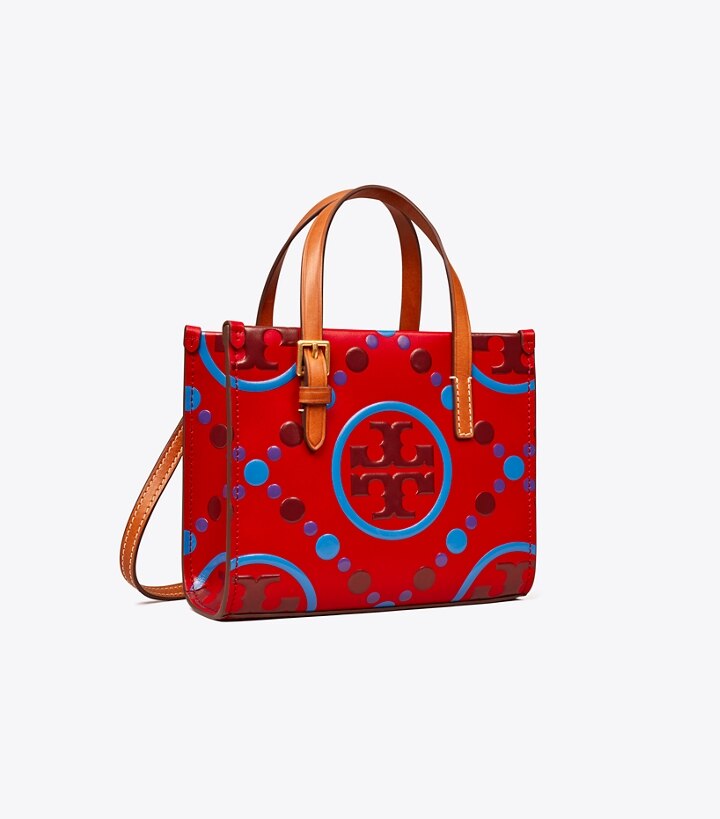 Mini T Monogram Contrast Embossed Square Tote: Women's Handbags | Crossbody  Bags | Tory Burch UK