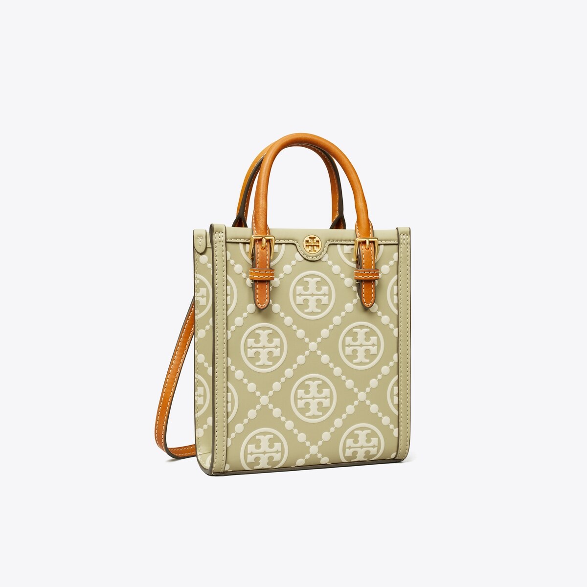 Mini T Monogram Contrast Embossed Tote : Women's Designer