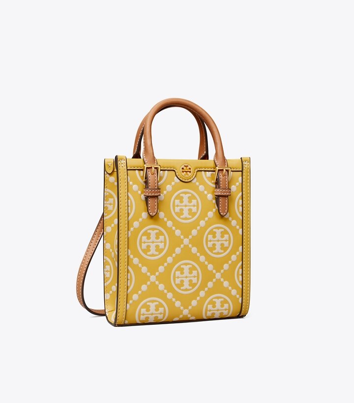 Mini T Monogram Contrast Embossed Tote : Women's Handbags, Crossbody Bags