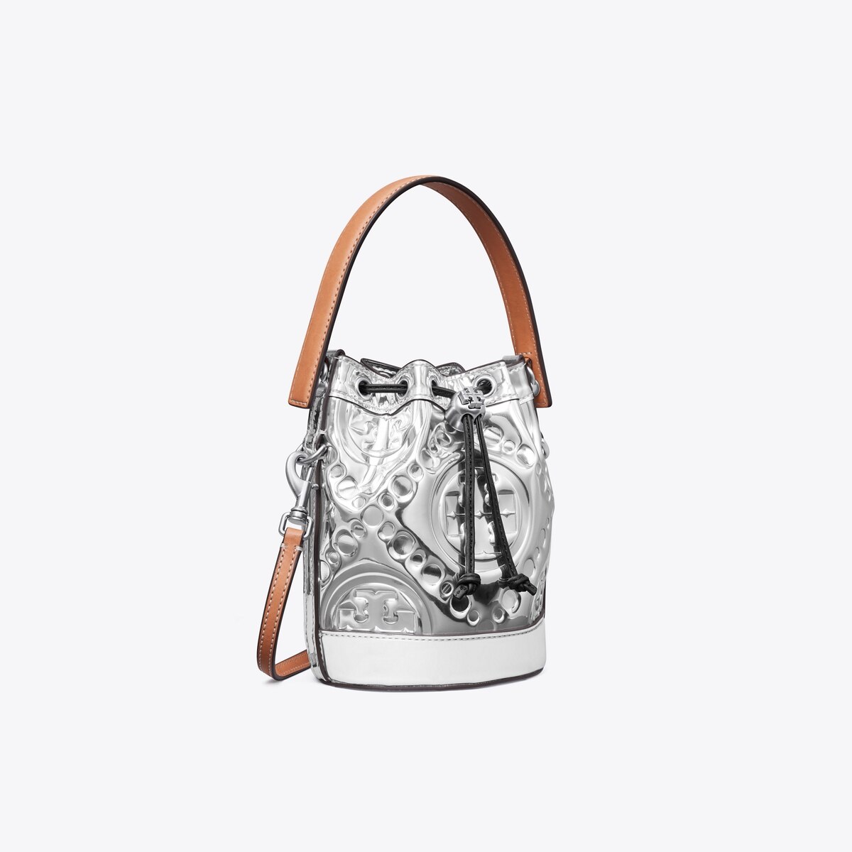 All Over Monogram Embossed Backpack with Drawstring Closure