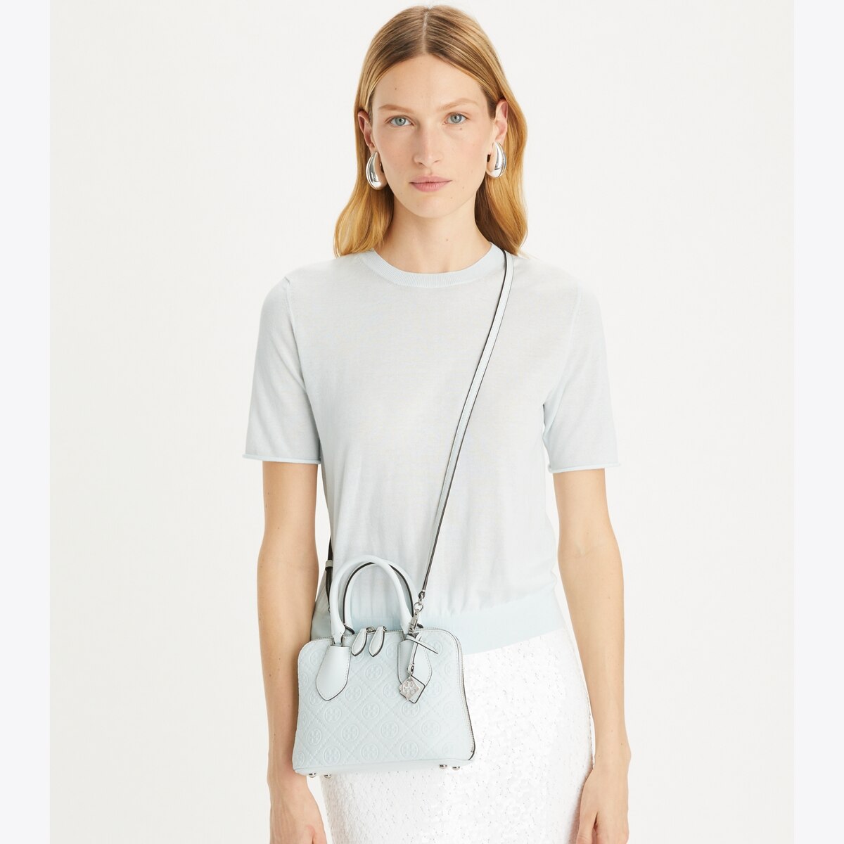 関税送料込み Tory Burch Mini T Monogram Jacquard Swing Bag Tory Burch Mini T Monogram Jacquard Swing Crossbody Bag