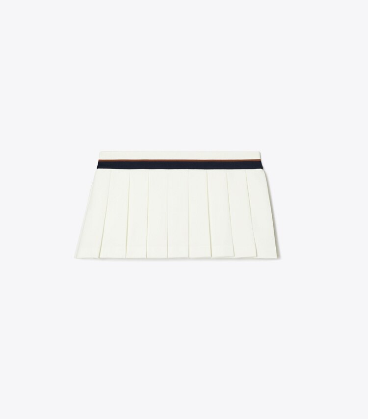 Tory Sport designer unterteile Mini-Tennisrock aus Performance-Stretch in Snow White front