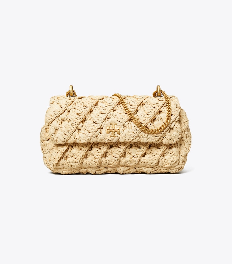 Tory Burch designer borse a spalla Minibag Kira intrecciata con pattina in Natural front