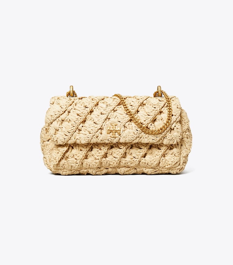 Tory Burch designer borse a spalla Minibag Kira intrecciata con pattina in Natural angle