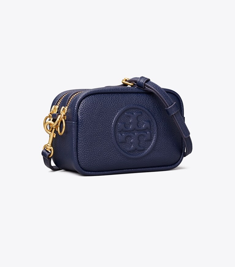 Tory Burch designer borse a spalla Minibag Perry bombé in Royal Navy angle