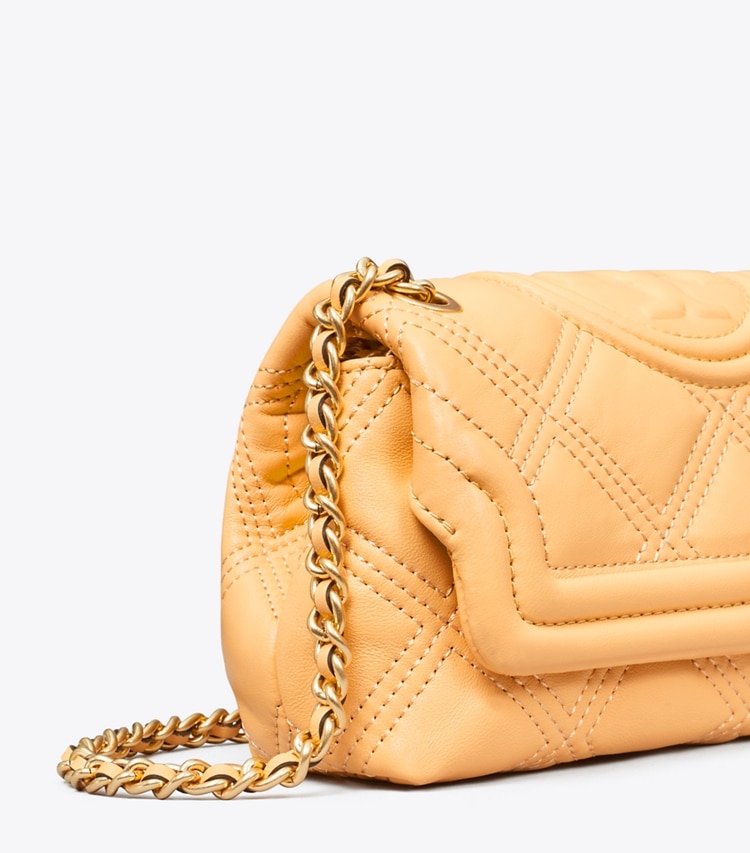 Tory Burch diseñador bolsos bandolera Minibolso convertible Fleming Soft en JACKFRUIT detalle