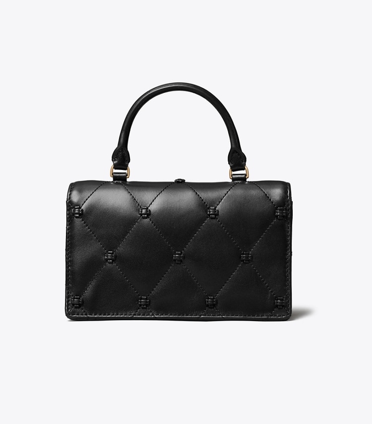 Tory Burch diseñador bolsos bandolera Minibolso de mano Bunny Knot en Black volver