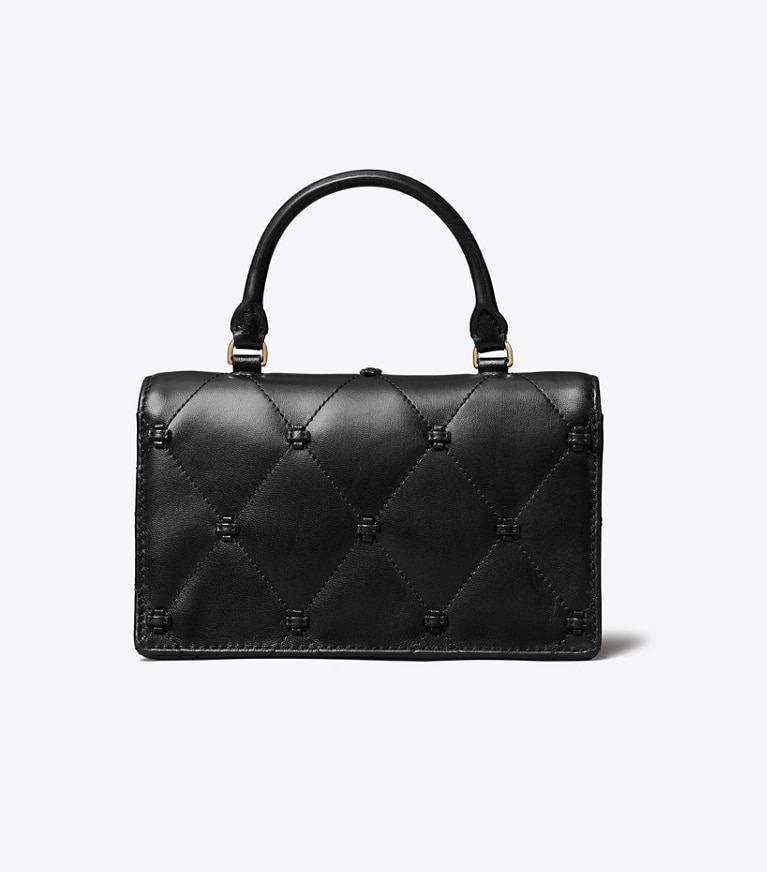 Tory Burch diseñador bolsos bandolera Minibolso de mano Bunny Knot en Black volver