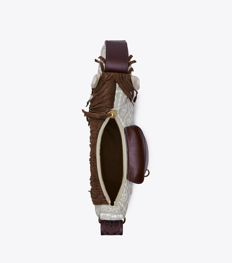 Tory Burch diseñador bolsos bandolera Minibolso Horse en Gray / Multi vista superior