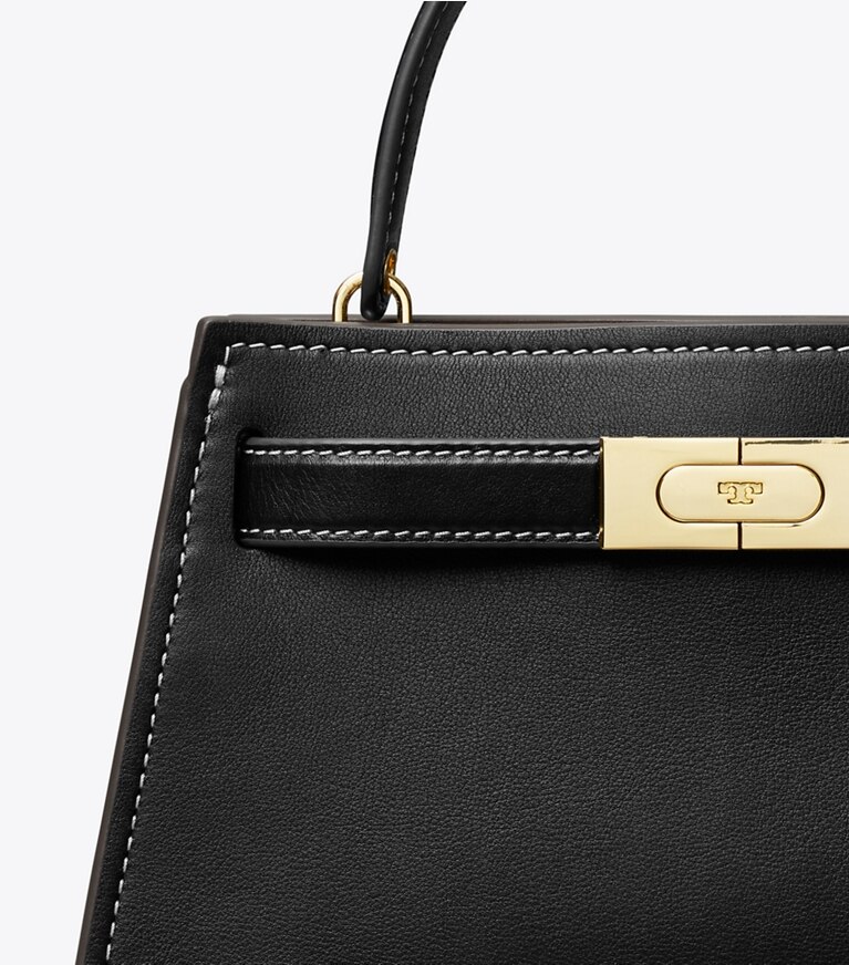 Tory Burch diseñador bolsos bandolera Minibolso Lee Radziwill con asa superior en Black detalle