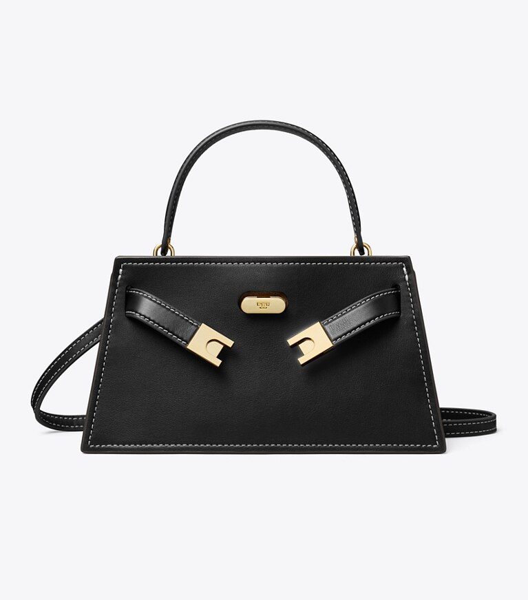 Tory Burch diseñador bolsos bandolera Minibolso Lee Radziwill con asa superior en Black frontal