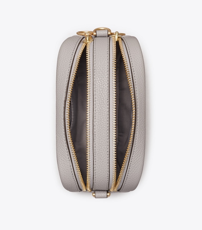 Tory Burch diseñador bolsos bandolera Minibolso Perry Bombé en Bay Gray vista superior