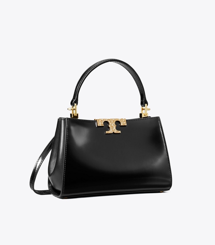 Tory Burch diseñador bolsos bandolera Minibolso satchel Eleanor de pavé en Black ángulo