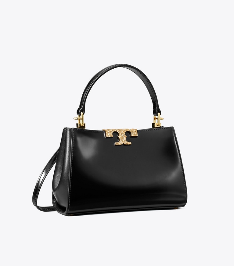Tory Burch diseñador bolsos bandolera Minibolso satchel Eleanor de pavé en Black ángulo