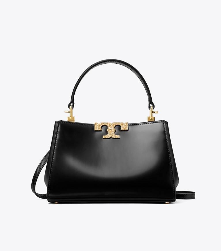Tory Burch diseñador bolsos bandolera Minibolso satchel Eleanor de pavé en Black frontal