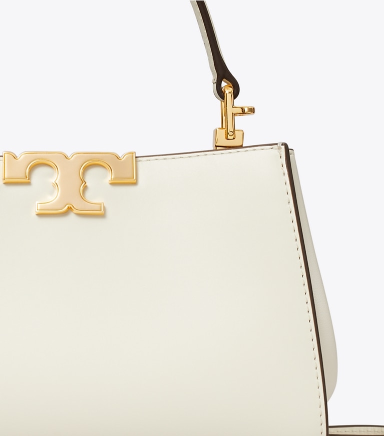 Tory Burch diseñador bolsos bandolera minibolso satchel Eleanor en Warm White detalle