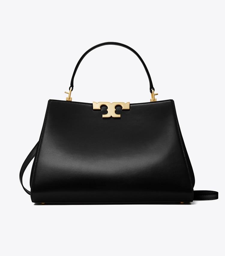 Tory Burch diseñador bolsos satchel Minibolso satchel Eleanor en Black frontal