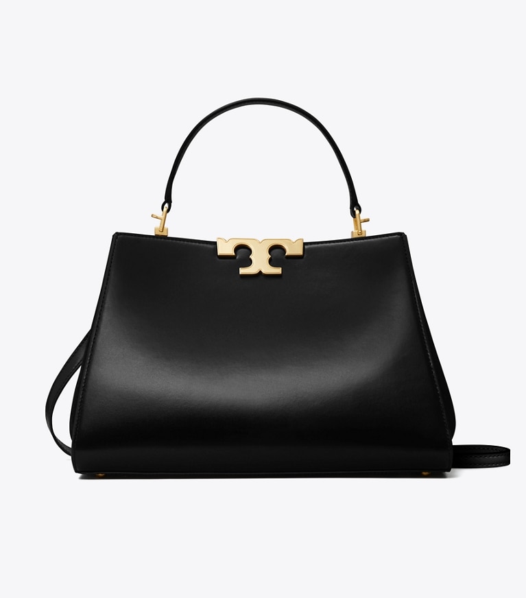 Tory Burch diseñador bolsos satchel Minibolso satchel Eleanor en Black frontal