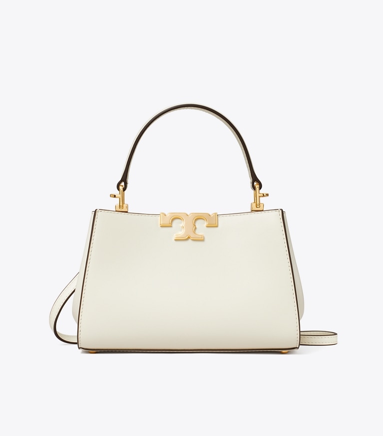 Tory Burch diseñador bolsos bandolera minibolso satchel Eleanor en Warm White frontal