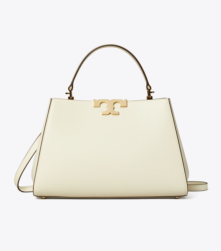 Tory Burch diseñador bolsos satchel Minibolso satchel Eleanor en Warm White frontal