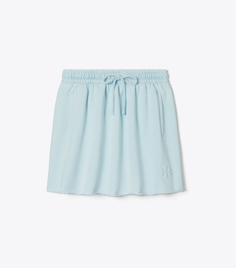Tory Sport designer pantaloni Minigonna in spugna di cotone in Pastel Sky front