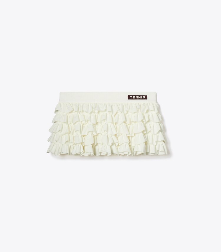 Tory Sport designer bas Minijupe de tennis stretch in Snow White front
