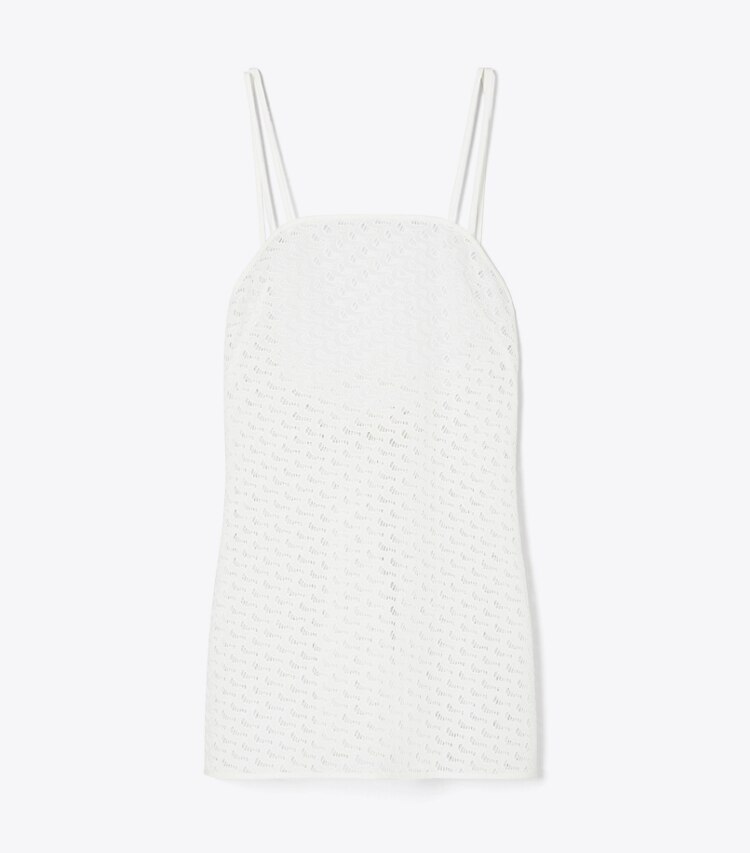 Tory Burch diseñador pareos Minivestido de broderie en White frente