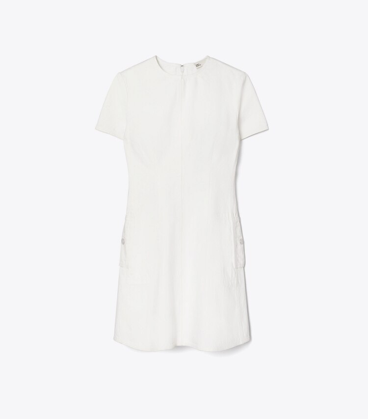 Tory Burch diseñador vestidos Minivestido de mezclilla en White frente