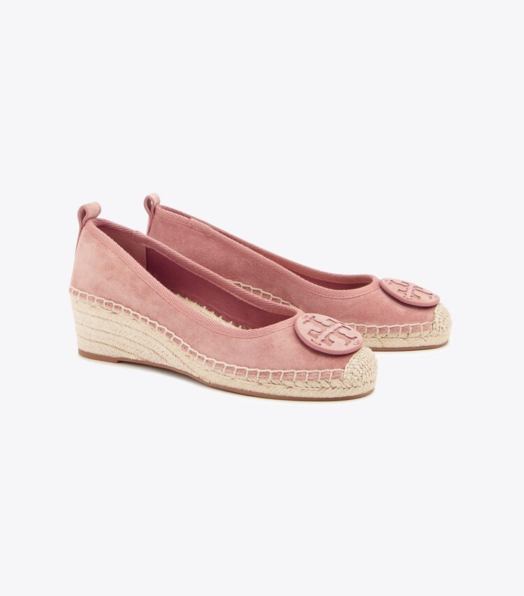 Tory Burch designer espadrilles Minnie Ballet Wedge Espadrille in MALVA angle