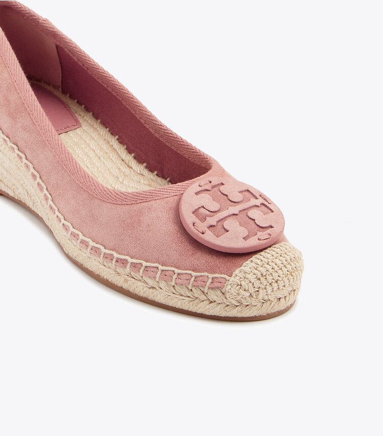 Tory Burch designer espadrilles Minnie Ballet Wedge Espadrille in MALVA detail