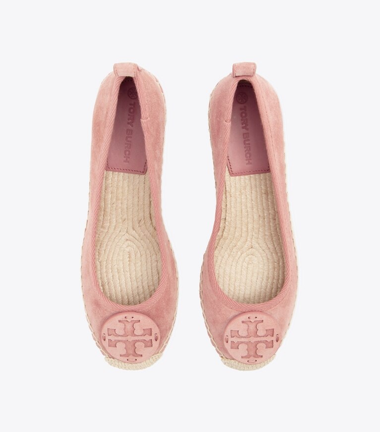 Tory Burch designer espadrilles Minnie Ballet Wedge Espadrille in MALVA angle