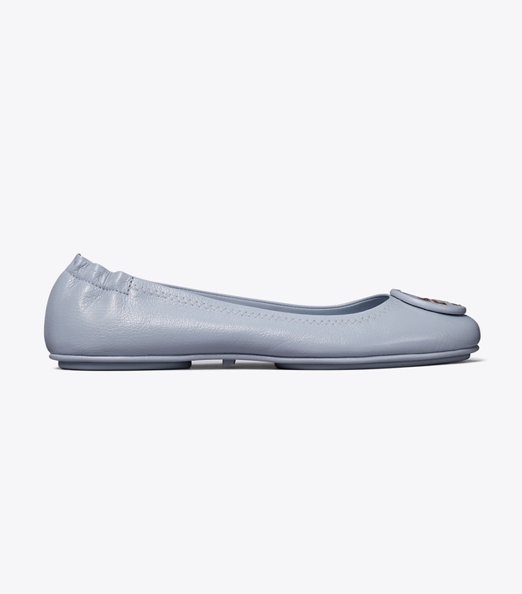 Tory Burch designer loafers Minnie Reiseballerina in DEW BLUE side