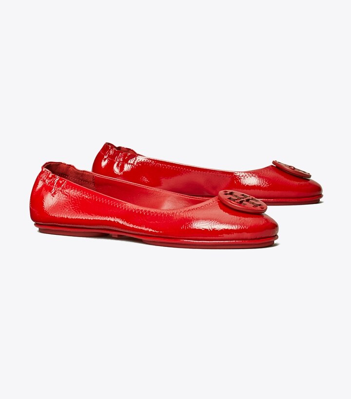 tory burch red patent leather flats