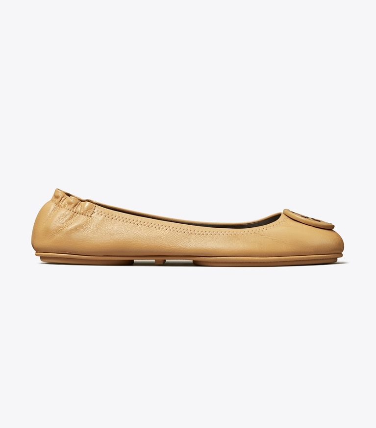 Tory Burch designer flats Minnie Travel Ballet in GINGER SHORTBREAD angle