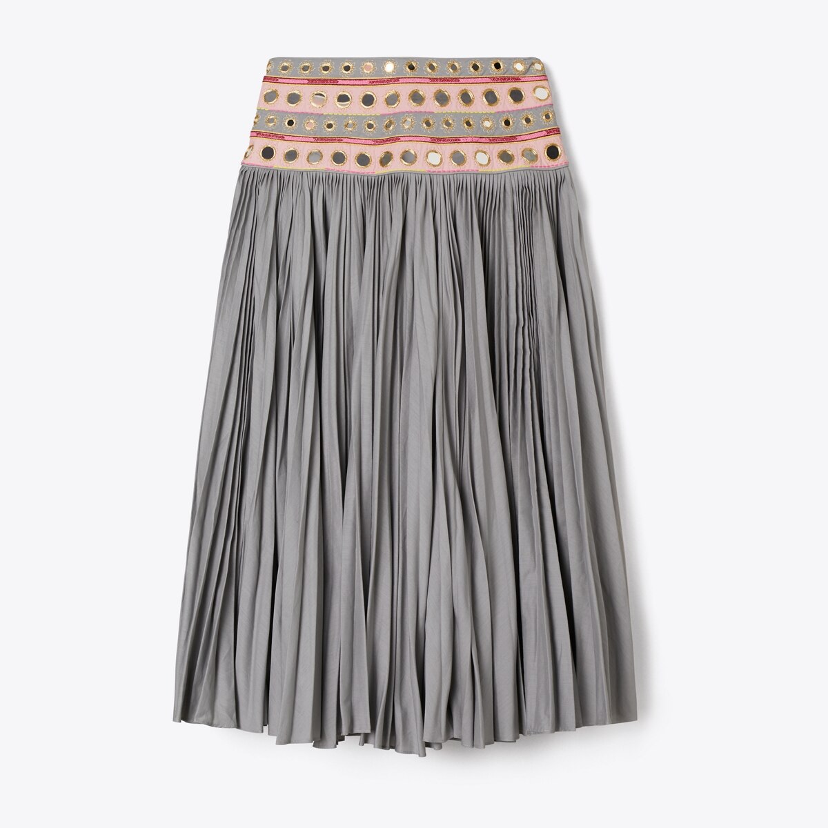 MIRROR EMBELLISHED COTTON SKIRT