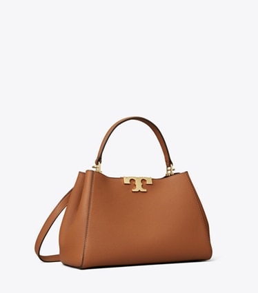 Tory Burch designer henkeltaschen Mittelgroße, weiche Eleanor Henkeltasche in Aged Tan angle