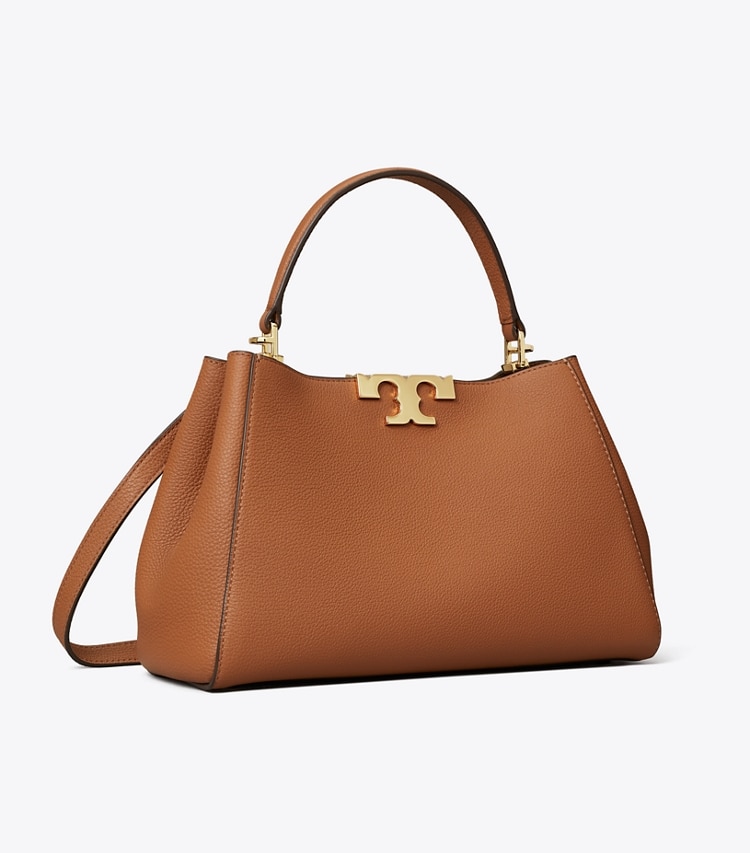 Tory Burch designer henkeltaschen Mittelgroße, weiche Eleanor Henkeltasche in Aged Tan angle
