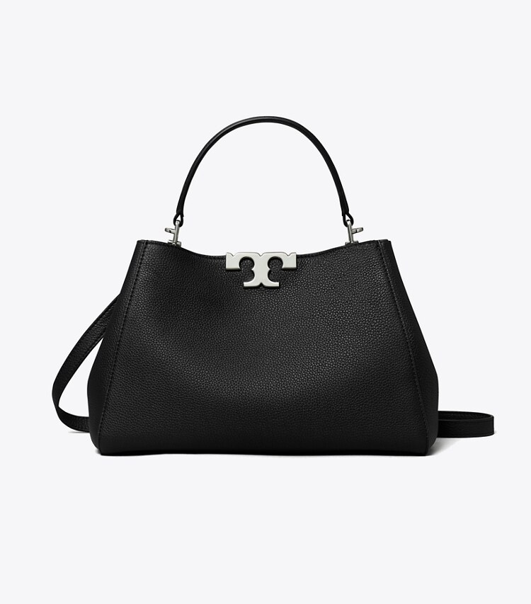 Tory Burch designer henkeltaschen Mittelgroße, weiche Eleanor Henkeltasche in Black front