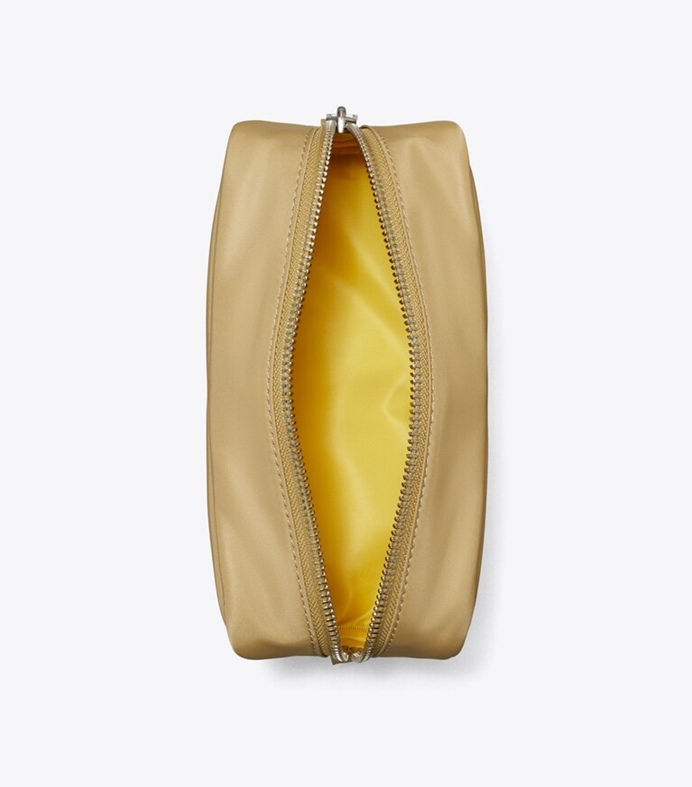 Tory Burch designer kosmetiktaschen Mittelgroßes Kosmetiketui mit Twist-Effekt in Wheat von oben