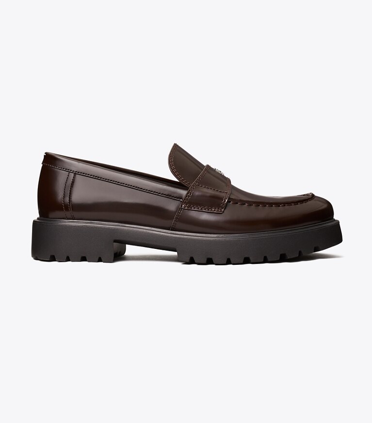 Tory Burch diseñador zapatos planos Mocasín clásico con suela dentada en COCOA lateral