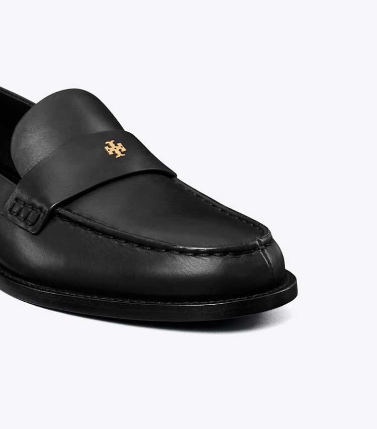 Tory Burch diseñador zapatos planos Mocasín clásico en PERFECT BLACK detalle