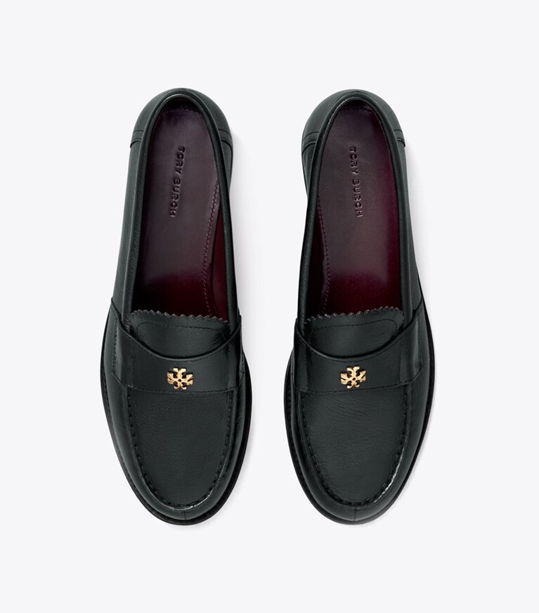 Tory Burch diseñador zapatos planos Mocasín clásico en PERFECT BLACK vista superior