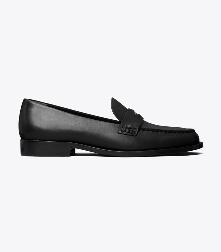 Tory Burch diseñador zapatos planos Mocasín clásico Penny en PERFECT BLACK lateral