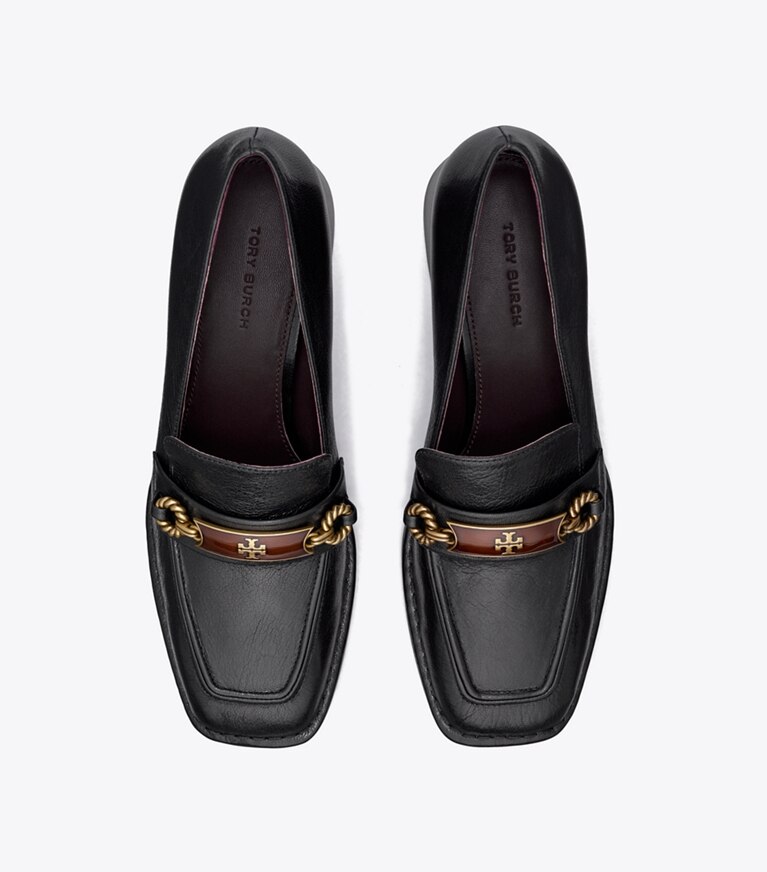 Tory Burch diseñador tacones Mocasín con tacón Perrine en PERFECT BLACK vista superior