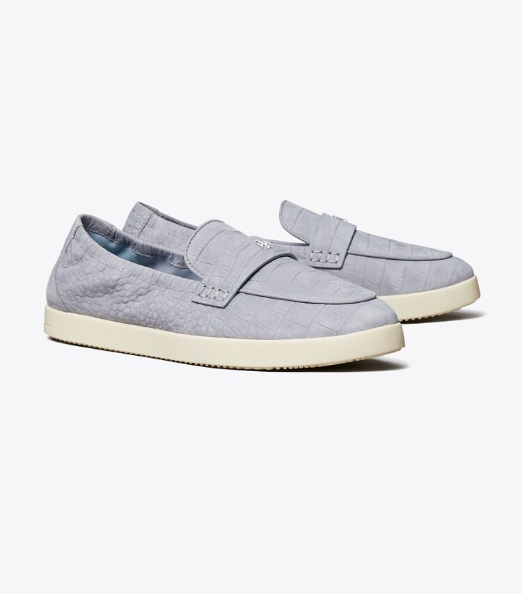 Tory Burch diseñador zapatos planos Mocasín deportivo tipo ballerinas en VAPOR BLUE ángulo