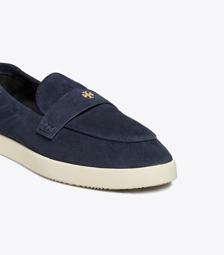 Tory Burch diseñador calzado plano Mocasín deportivo tipo ballerinas en NAVY detalle