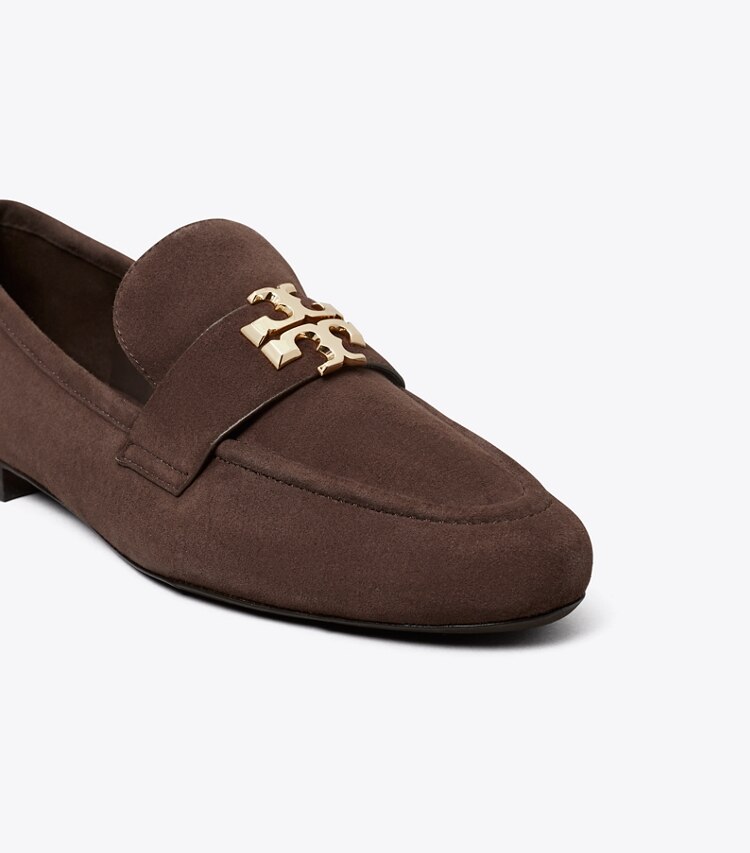 Tory Burch diseñador zapatos planos Mocasín Eleanor en DARK COCOA / GOLD detalle